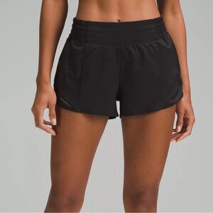 NWT Lululemon Hotty Hot High Rise Lined Shorts Black